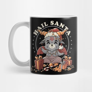 Hail Santa Funny Cute Evil Christmas Baphomet Mug